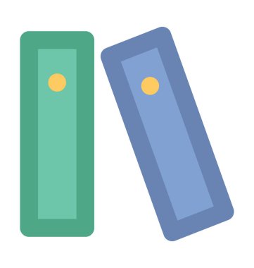 Dosya klasörleri kalın vektör simgesi