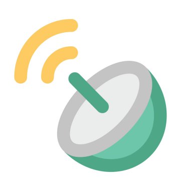 Uydu çanağı kalın vektör simgesi