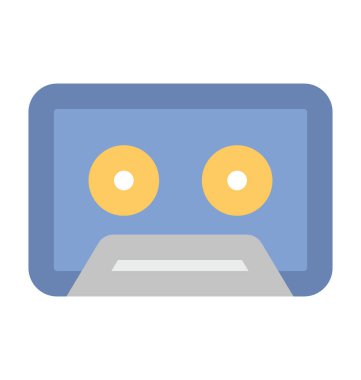 Ses kaset kalın vektör simgesi