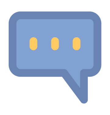 Konuşma balonu kalın vektör simgesi