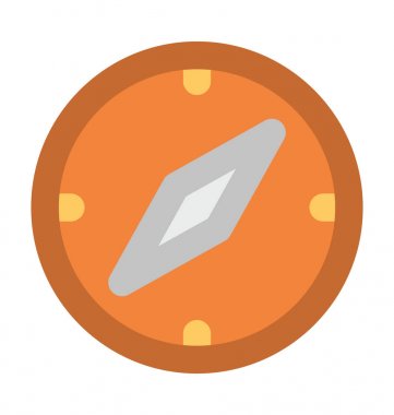 Pusula kalın vektör simgesi