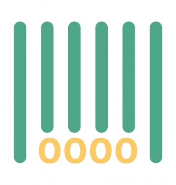 Barkod kalın vektör simgesi