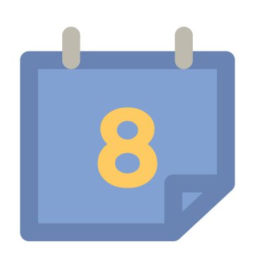 Takvim kalın vektör simgesi