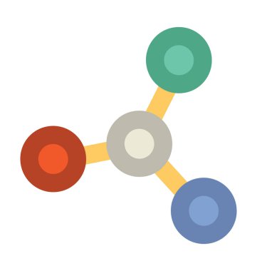 Molekül kalın vektör simgesi