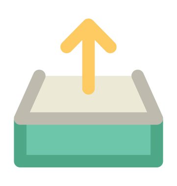 Giden e-posta kalın vektör simgesi