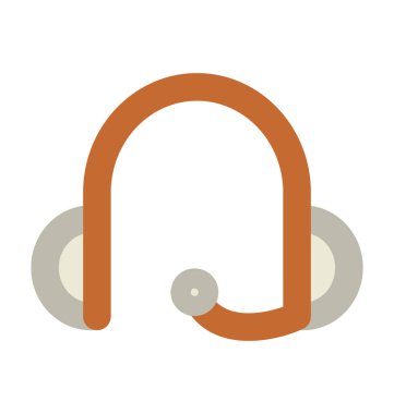 Kulaklık kalın vektör simgesi