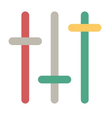 Equalizer'ı kalın vektör simgesi