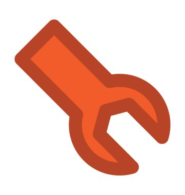 İngiliz anahtarı kalın vektör simgesi