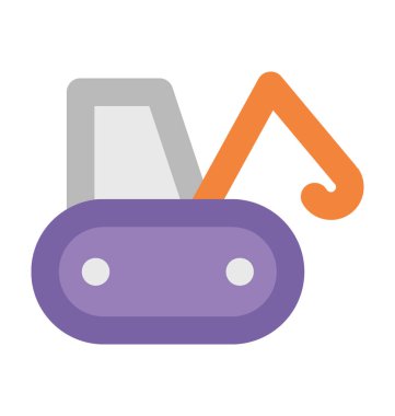 Buldozer kalın vektör simgesi 