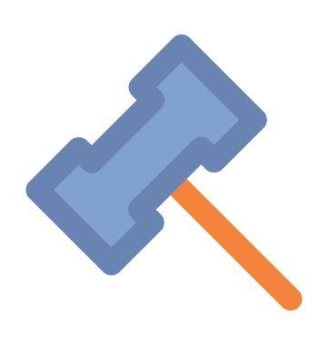 Ağır çekiç kalın vektör simgesi 