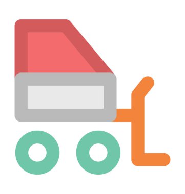 Ekskavatör kalın vektör simgesi 