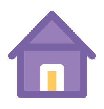 Evi kalın vektör simgesi 