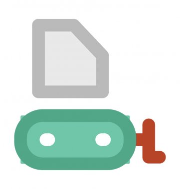 Buldozer kalın vektör simgesi 