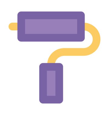 Boya silindiri kalın vektör simgesi 