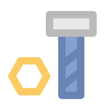 Cıvata somun kalın vektör simgesi 