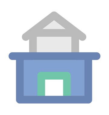 Evde kalın vektör simgesi 