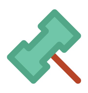 Thor Hammer kalın vektör simgesi 