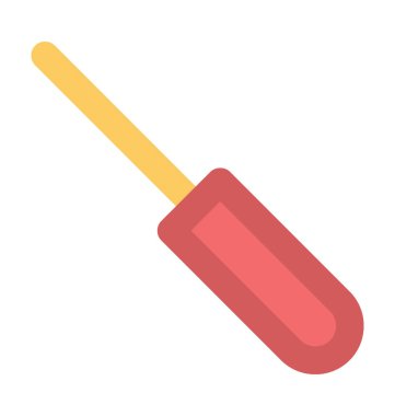 Tornavida aracı kalın vektör simgesi 