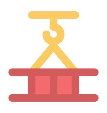 Konteyner Lifter kalın vektör simgesi 