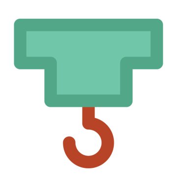 Hırsızı kanca kalın vektör simgesi 