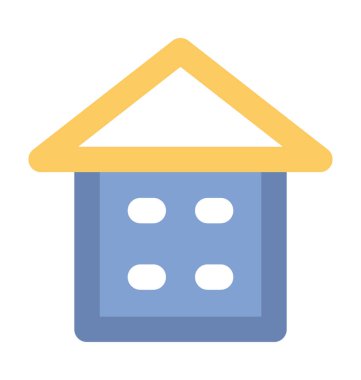 Evde kalın vektör simgesi 