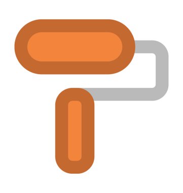 Boya silindiri kalın vektör simgesi