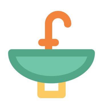 Lavabo kalın vektör simgesi