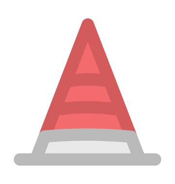 Trafik koni kalın vektör simgesi