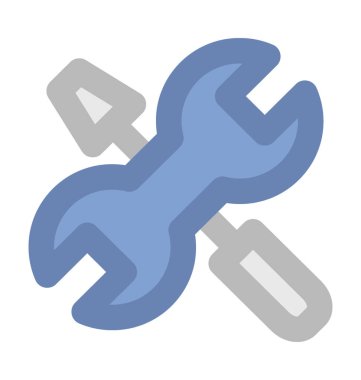 Çalışma araçlar kalın vektör simgesi