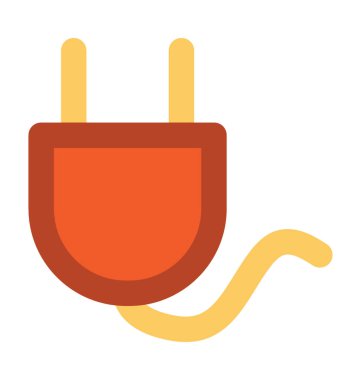 Elektrik fişi kalın vektör simgesi