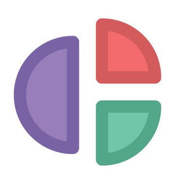 Pasta grafiği kalın vektör simgesi