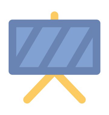 İnşaat afiş kalın vektör simgesi