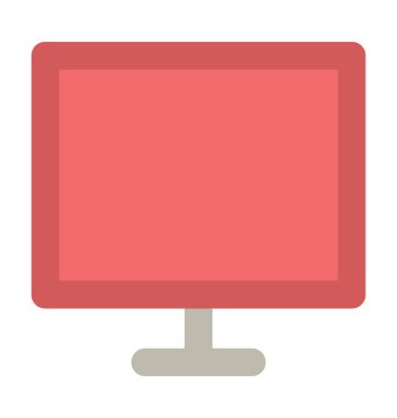 Monitör kalın vektör simgesi