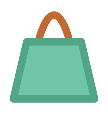 Alışveriş çantası kalın vektör simgesi