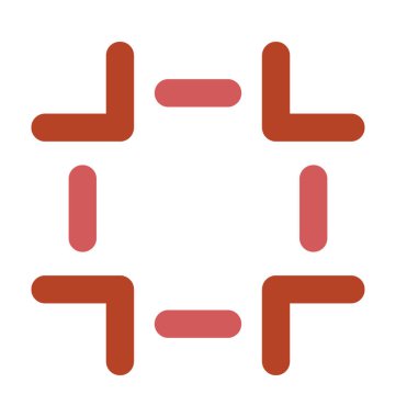 Geometrik şekil kalın vektör simgesi