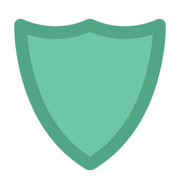 Kalkan kalın vektör simgesi