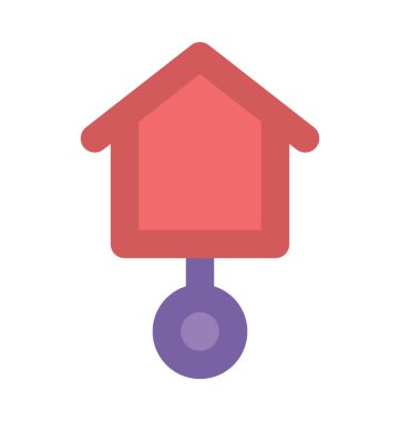 Guguklu saat kalın vektör simgesi