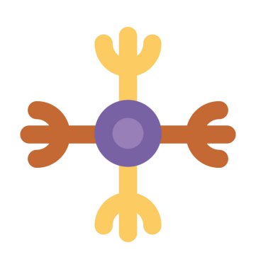 Kış kar tanesi kalın vektör simgesi