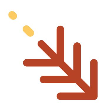 Cypress yaprak kalın vektör simgesi