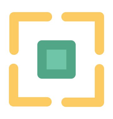 Geometrik tasarım kalın vektör simgesi