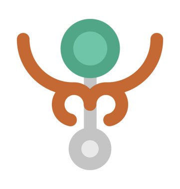 Çiçek tasarım kalın vektör simgesi