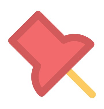 PIN kalın vektör simgesi itmek