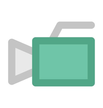 Video kamera kalın vektör simgesi