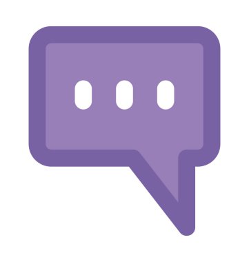 Sohbet kabarcık kalın vektör simgesi