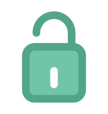 İşareti kalın vektör simgesi kilidini