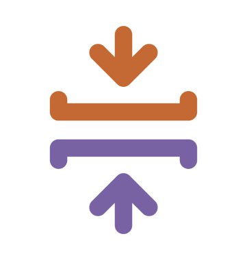 Yatay birleştirme kalın vektör simgesi