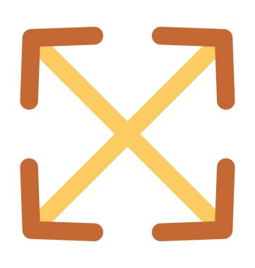 Oklar kalın vektör simgesi çapraz