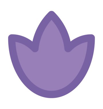 Lale kalın vektör simgesi