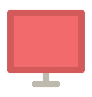 Monitör kalın vektör simgesi