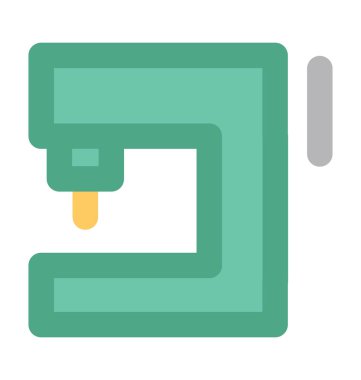 Dikiş makinesi kalın vektör simgesi